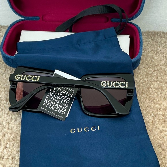 Gucci Accessories - NWT Gucci GG0418S 002 Black Crystal Oversized Square Sunglasses-Final markdown‼️